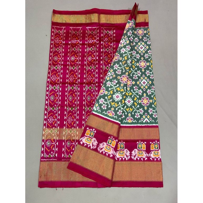 PUSNIDSS5A09NDCD08- Ikat silk saree