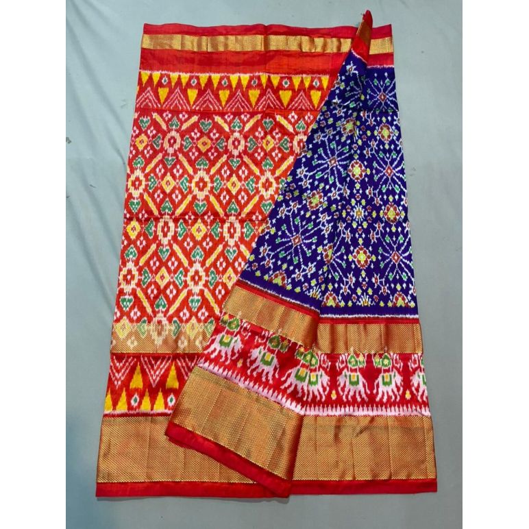 PUSNIDSS5A09NDCD13- Ikat silk saree