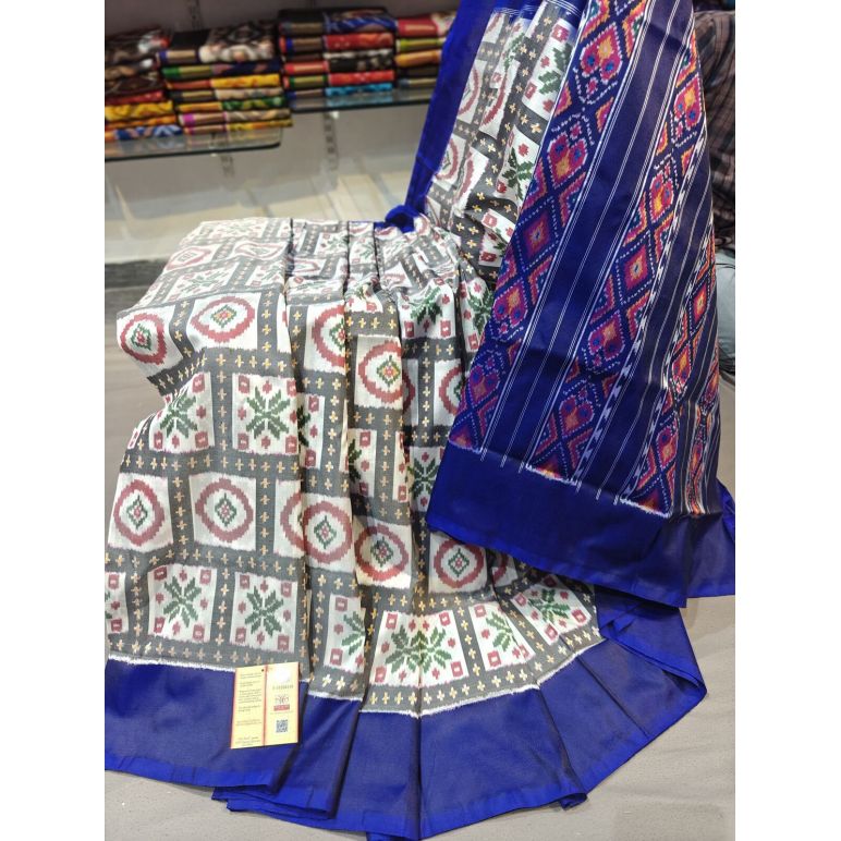 PGMRIDSS5Y02BXCC04- Ikat silk saree