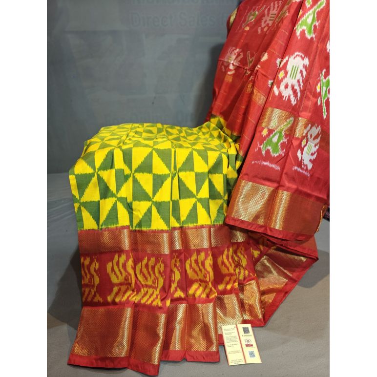 PGMRIDSS5Y06BBDC15- Ikat silk saree