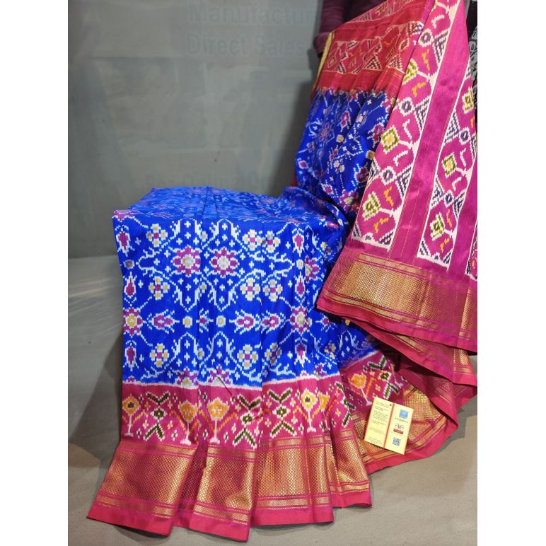 PGMRIDSS5Y06BBDC16- Ikat silk saree