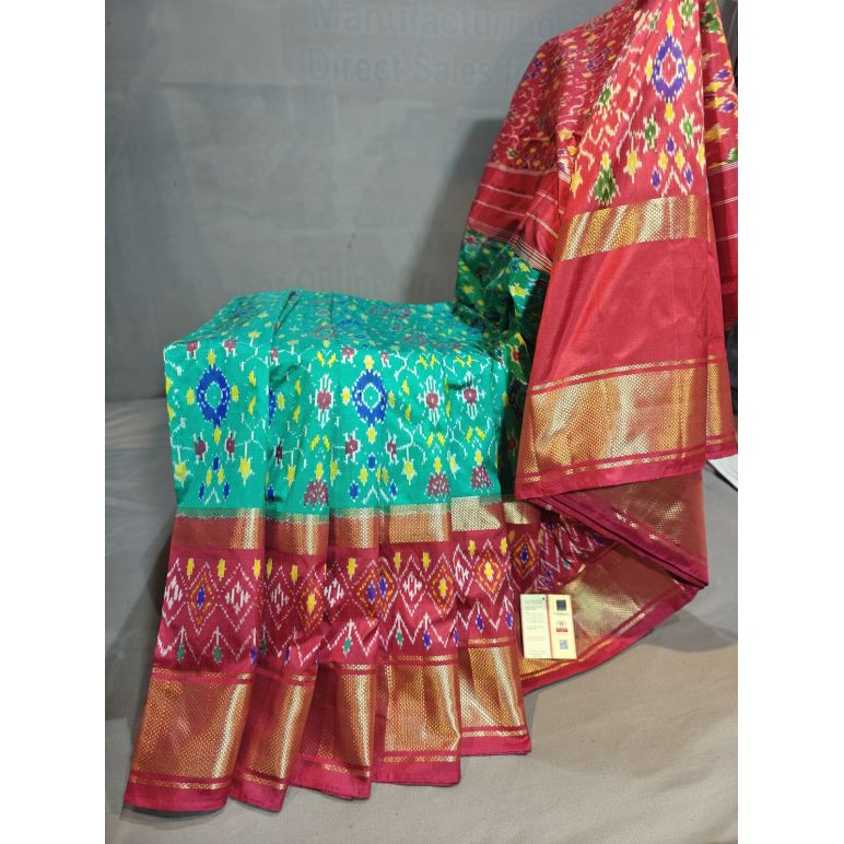 PGMRIDSS5Y06BBDC23- Ikat silk saree