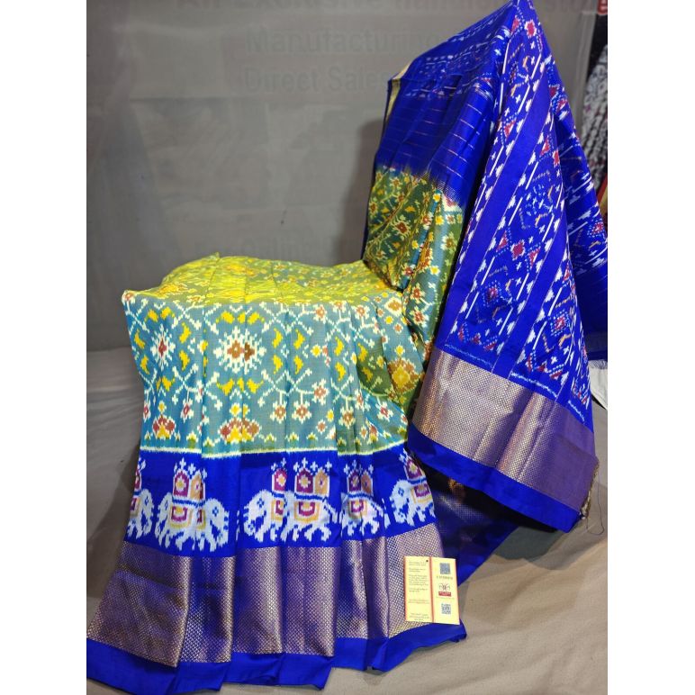 PGMRIDSS5Y06BBDC33- Ikat silk saree