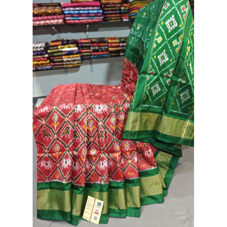PGMRIDSS5Y06BICD03- Ikat silk saree