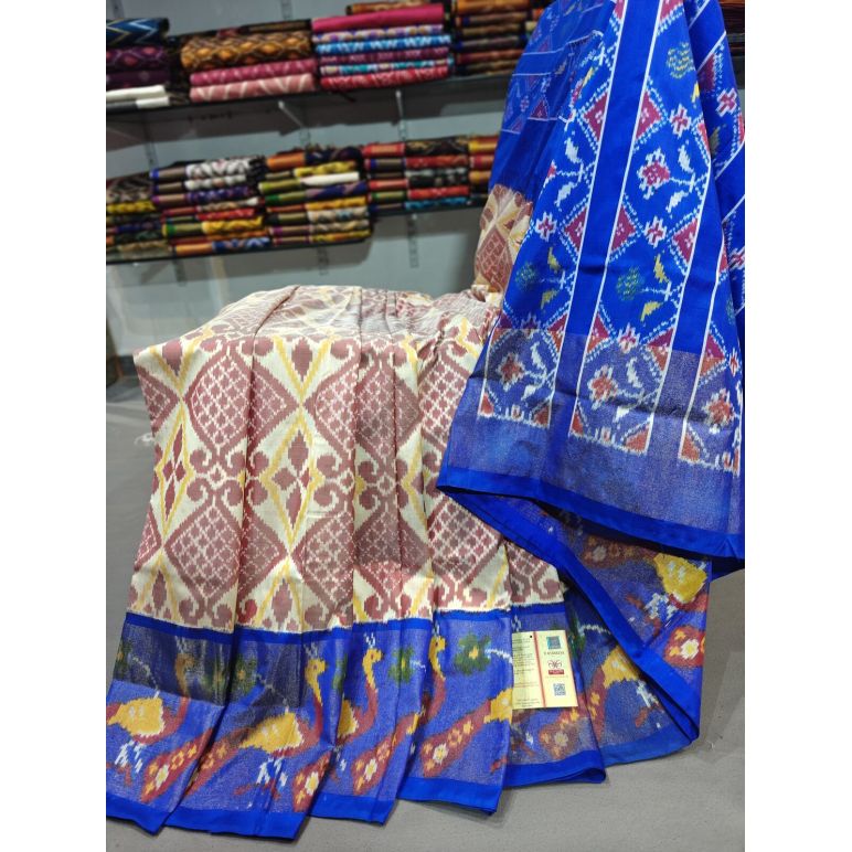 PGMRIDSS5Y06BICD05- Ikat silk saree