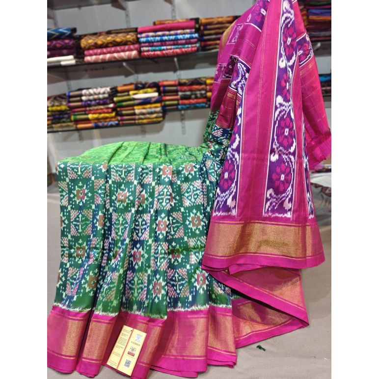 PGMRIDSS5Y06BICD15- Ikat silk saree