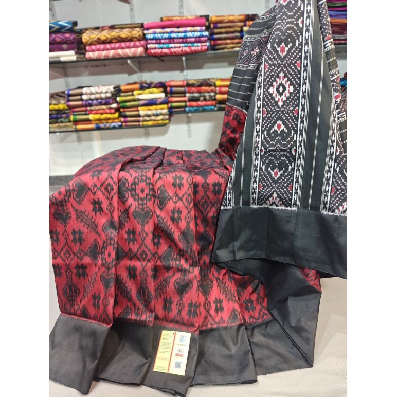PGMRIDSS5Y06BICD22- Ikat silk saree
