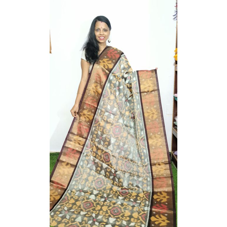 PGMRISCS5Y07EECD16- Ikat Sico saree