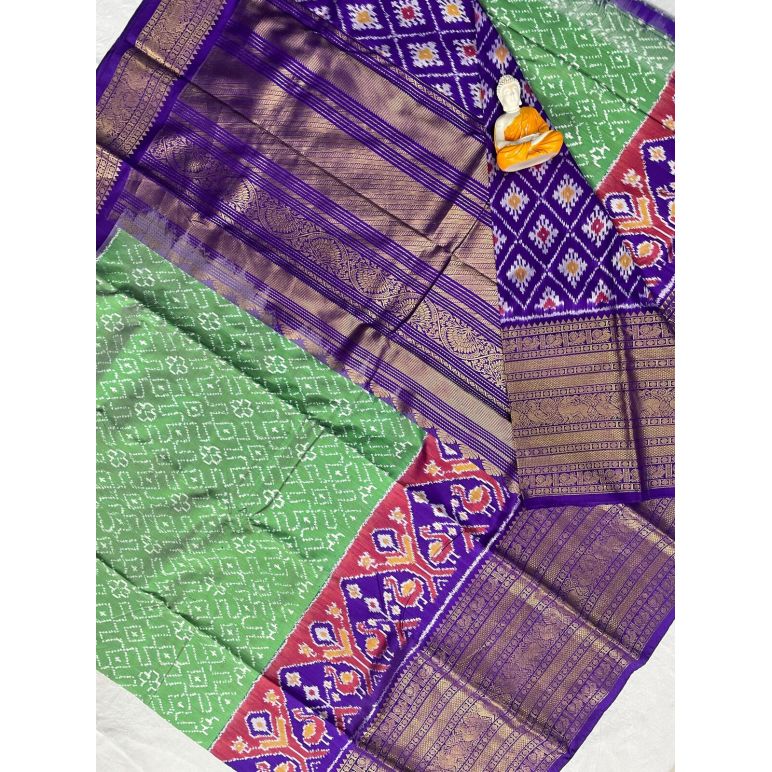 PGMRKBRS5Y06FSDC03- Kanchi border Ikat silk saree