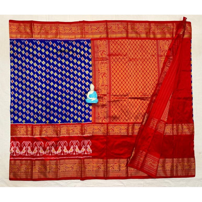 PGMRKBRS5Y06FSDC16- Kanchi border Ikat silk saree