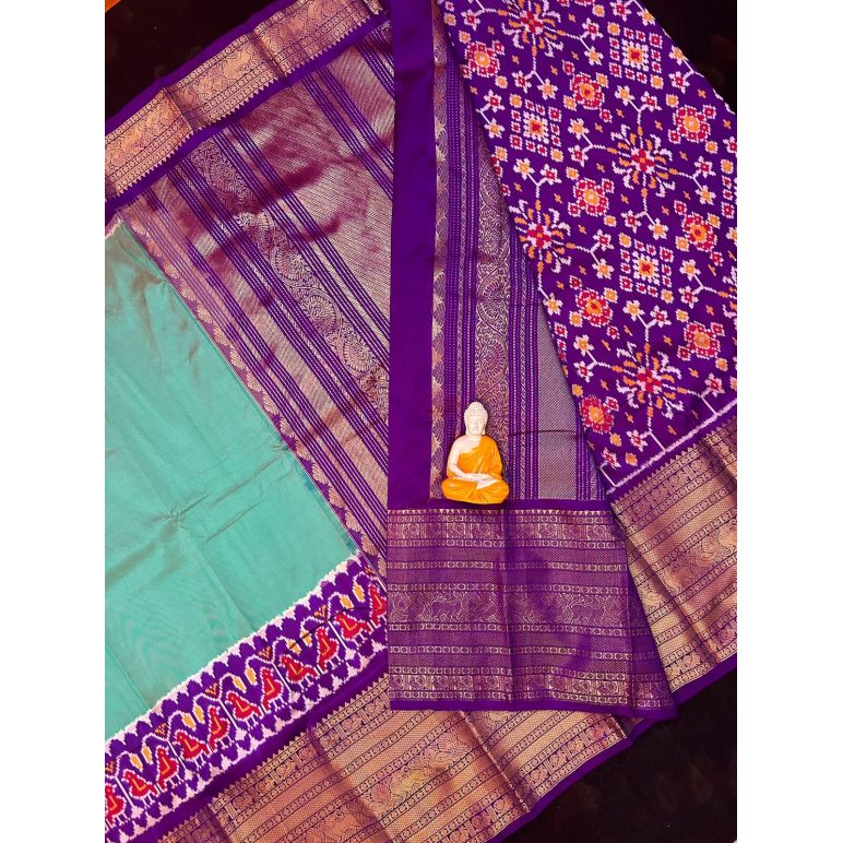 PGMRKBRS5Y06FSDC19- Kanchi border Ikat silk saree