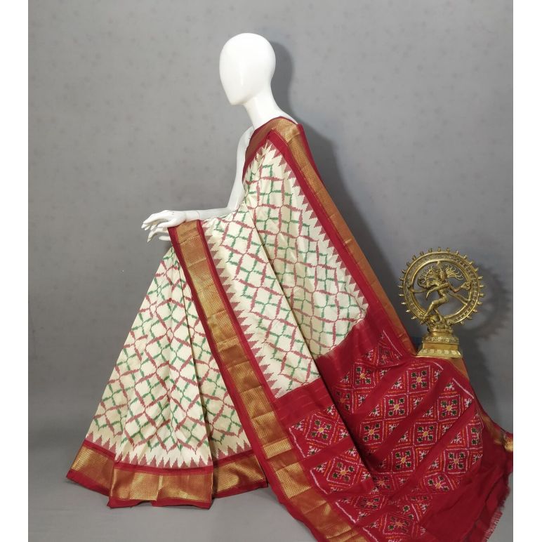 PRKSIDSS5Y05NDDC04- Ikat silk saree