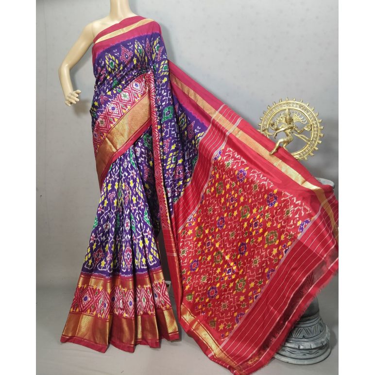 PRKSIDSS5Y05NDDC08- Ikat silk saree