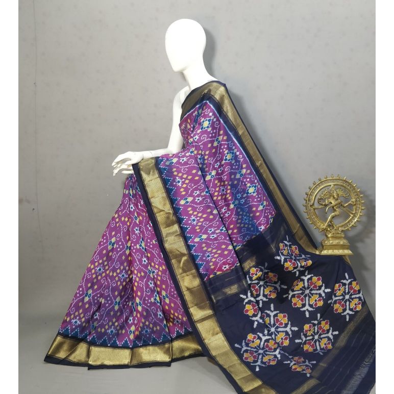 PRKSIDSS5Y05NDDC10- Ikat silk saree