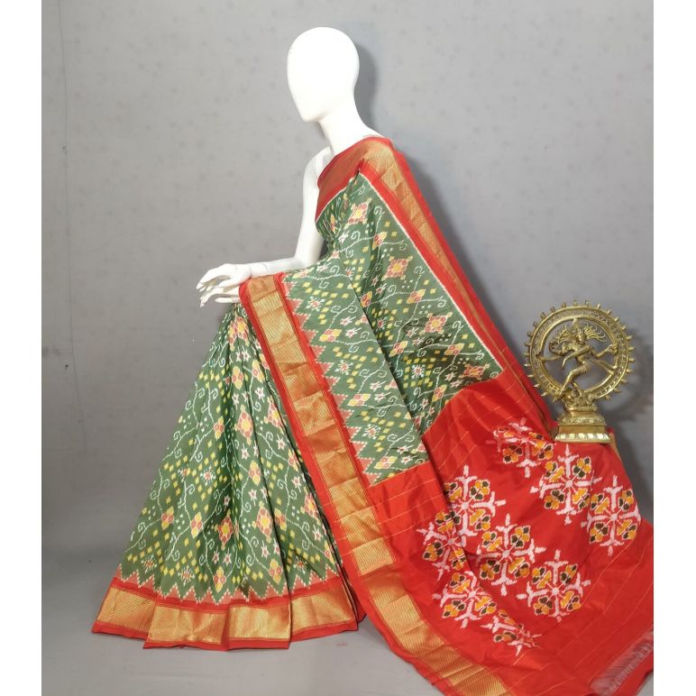PRKSIDSS5Y05NDDC12- Ikat silk saree