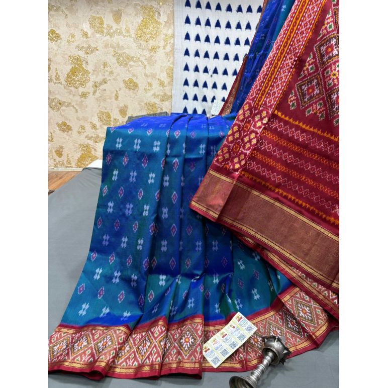 PRMHIDSS5Y06BSDC07- Ikat silk saree