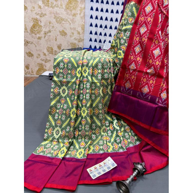 PRMHIDSS5Y06BSDC09- Ikat silk saree