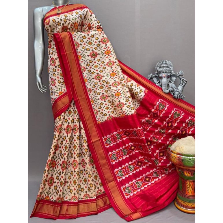PSNTIDSS5A30BNCC17- Ikat silk saree