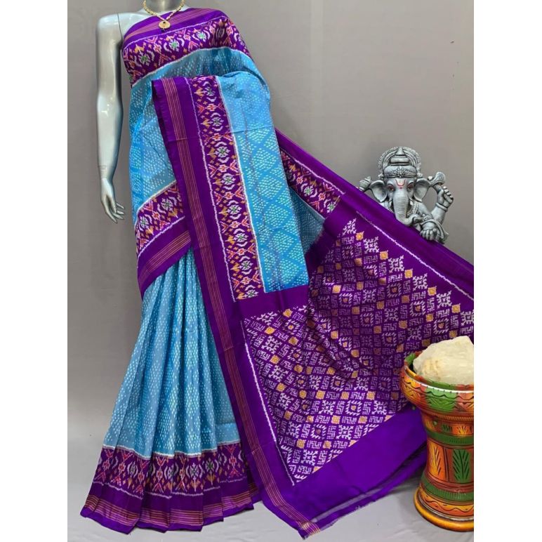 PSNTIDSS5A30BNCC23- Ikat silk saree