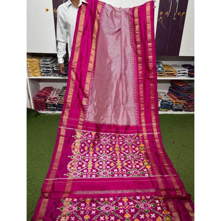 PSRGIDSS5Y05TZDC06- Ikat silk saree