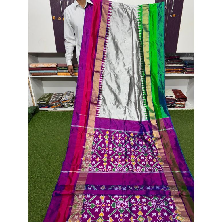 PSRGIDSS5Y05TZDC14- Ikat silk saree
