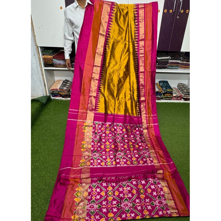PSRGIDSS5Y05TZDC17- Ikat silk saree