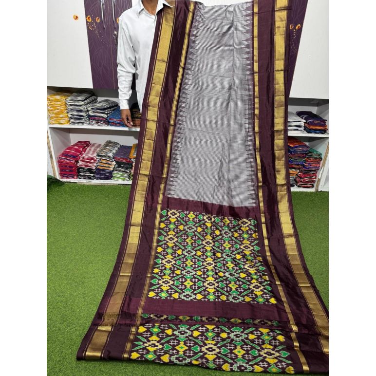 PSRGIDSS5Y05TZDC21- Ikat silk saree