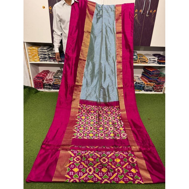 PSRGIDSS5Y05TZDC25- Ikat silk saree