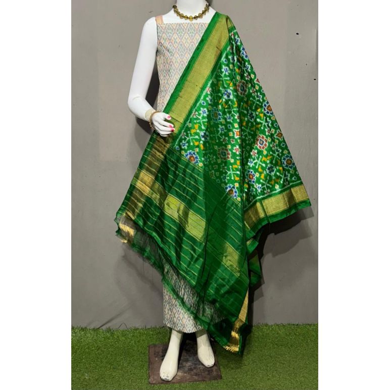 PSRGSDST5Y06FFCD06- Ikat Silk dupatta with Ikat sico top