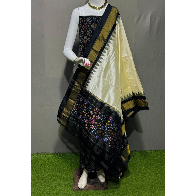 PSRGSDST5Y06FFCD07- Ikat Silk dupatta with Ikat sico top