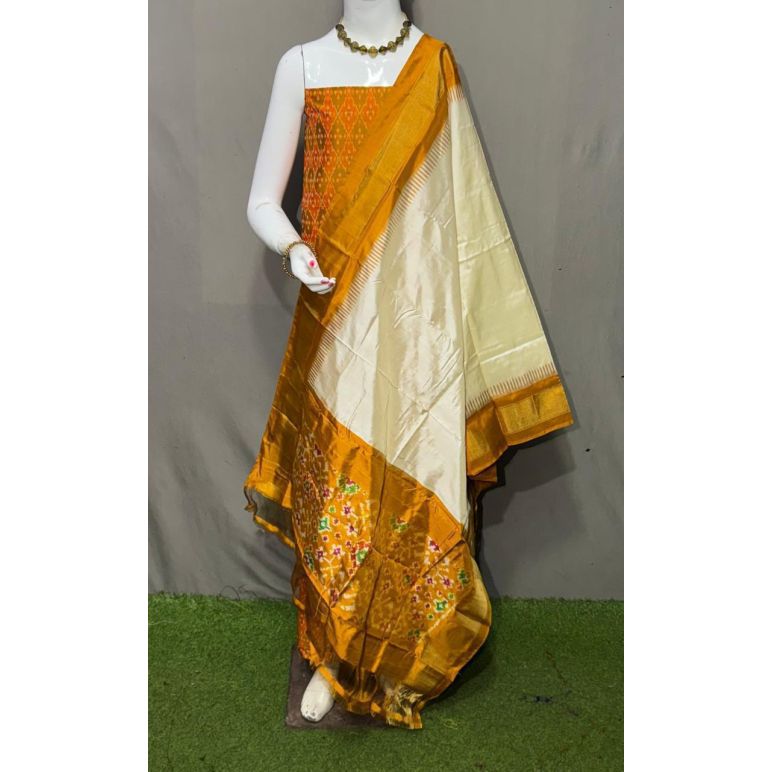 PSRGSDST5Y06FFCD13- Ikat Silk dupatta with Ikat sico top