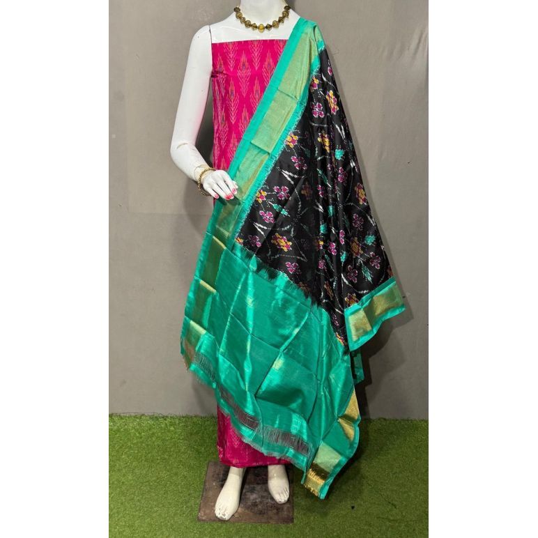 PSRGSDST5Y06FFCD20- Ikat Silk dupatta with Ikat sico top