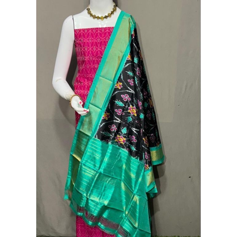 PSRGSDST5Y06FFCD21- Ikat Silk dupatta with Ikat sico top