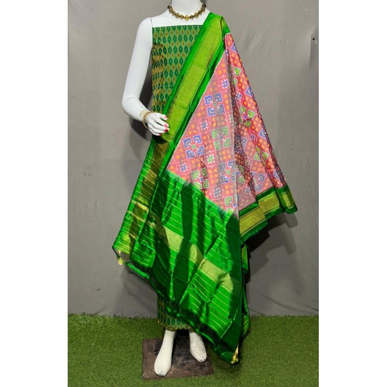 PSRGSDST5Y06FFCD39- Ikat Silk dupatta with Ikat sico top