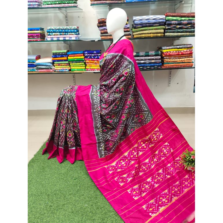 PSRHIDSS5Y06BCCD02- Ikat silk saree