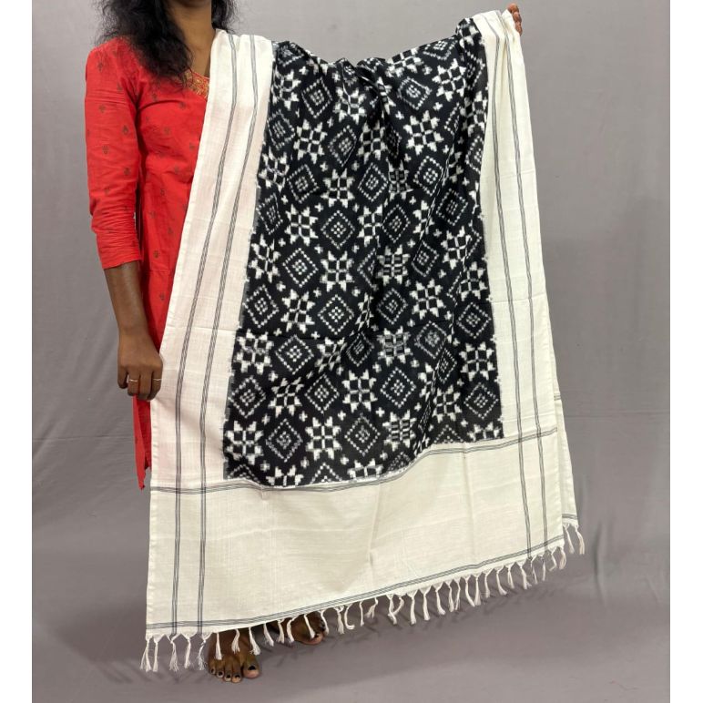 PSSIICDP5Y04IBDC05- Double Ikat cotton dupatta