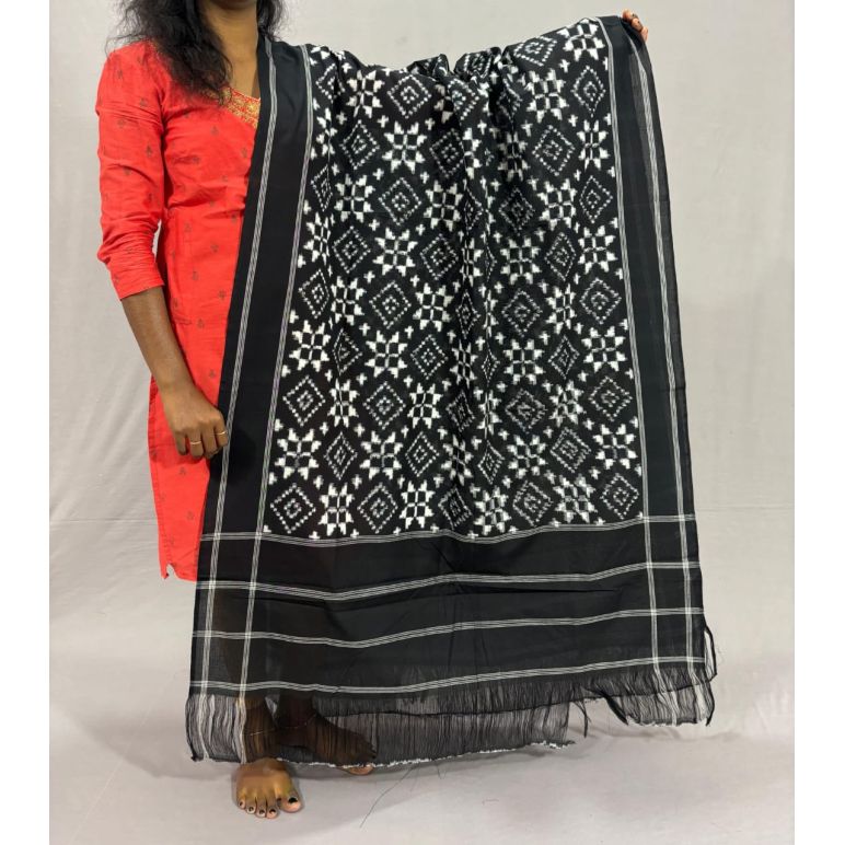 PSSIICDP5Y04IBDC10- Double Ikat cotton dupatta