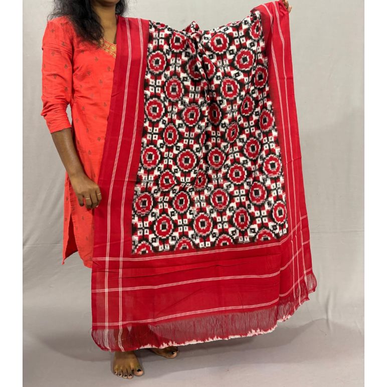 PSSIICDP5Y04IBDC12- Double Ikat cotton dupatta