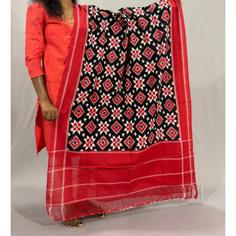 PSSIICDP5Y04IBDC13- Double Ikat cotton dupatta