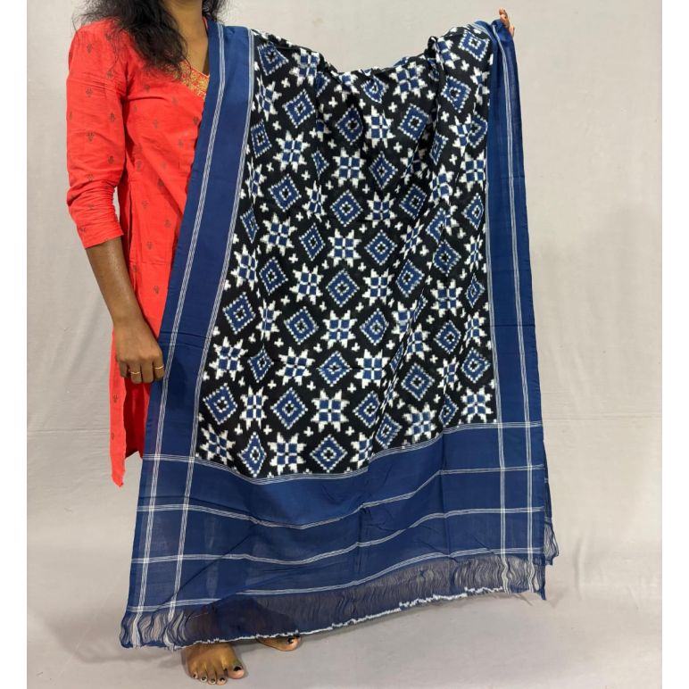 PSSIICDP5Y04IBDC15- Double Ikat cotton dupatta