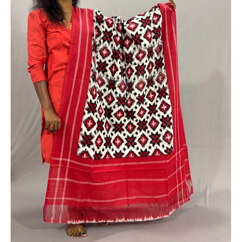 PSSIICDP5Y04IBDC17- Double Ikat cotton dupatta