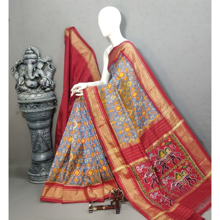 PALUIDSS5Y10BBCD05- Ikat silk saree