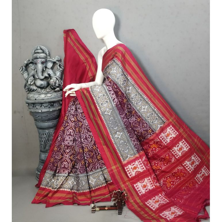 PALUIDSS5Y10BBCD07- Ikat silk saree
