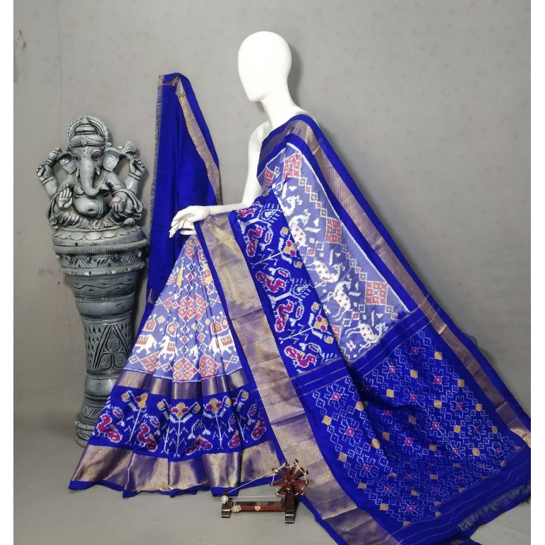 PALUIDSS5Y10BBCD09- Ikat silk saree