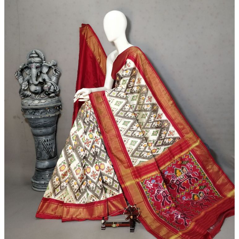 PALUIDSS5Y10BBCD14- Ikat silk saree