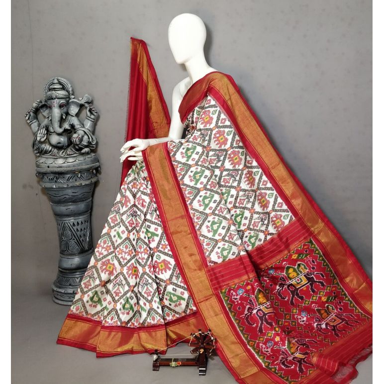 PALUIDSS5Y10BBCD18- Ikat silk saree
