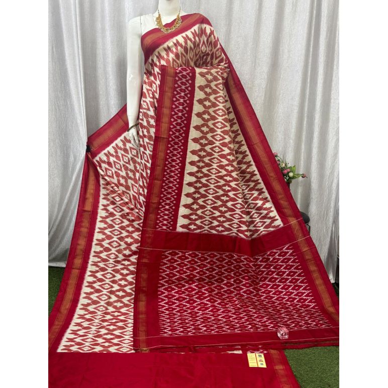 PASKILWS5Y10XEDC05- light weight Ikat silk saree