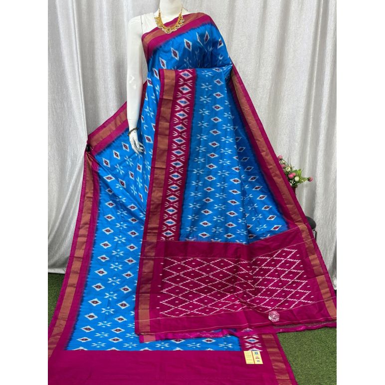 PASKILWS5Y10XEDC06- light weight Ikat silk saree
