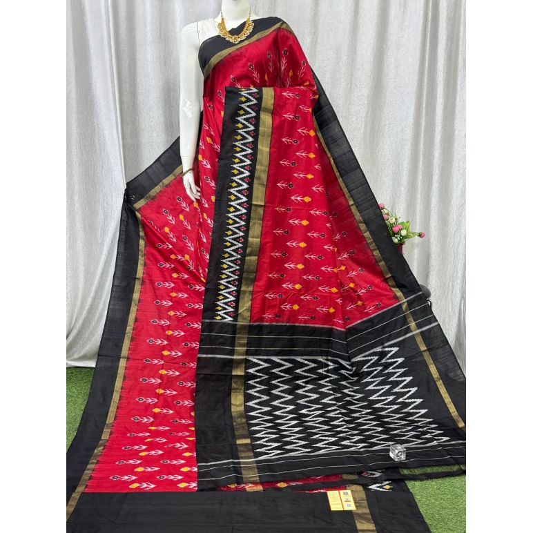 PASKILWS5Y10XEDC11- light weight Ikat silk saree