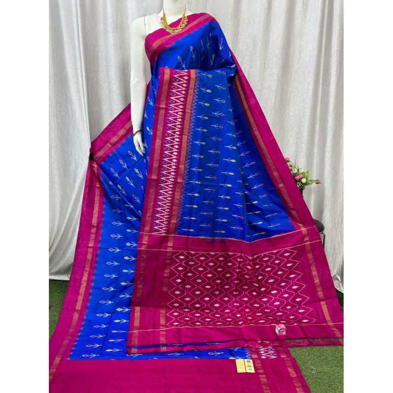PASKILWS5Y10XEDC14- light weight Ikat silk saree